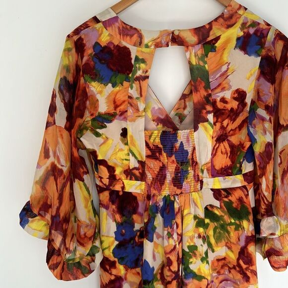 Maeve Floral Mini Dress - Multicolor - Picture 3 of 16